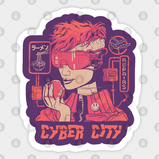 Cyber City Sticker by Elan Harris